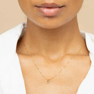Love Letter Initial Necklace | Weißgold