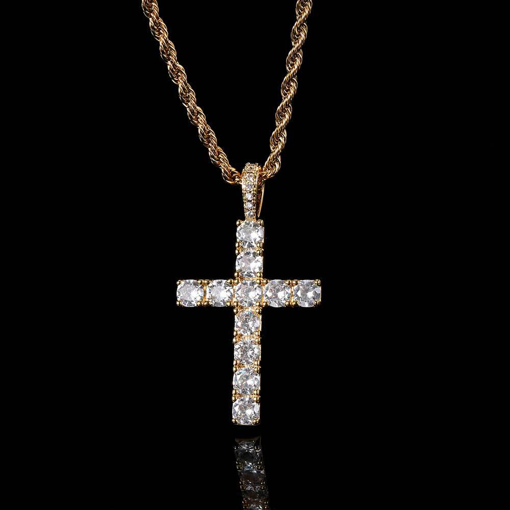Cross Necklace | Weißgold