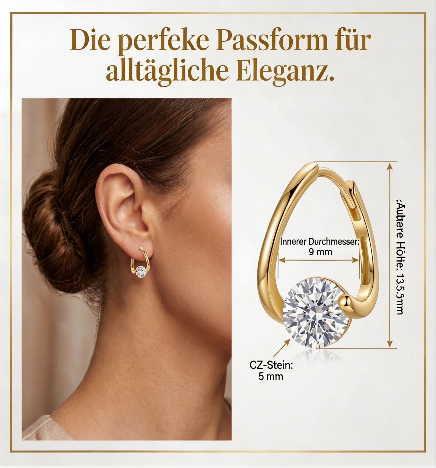 Ohrringe aus 18-karätigem Gold in Ringform