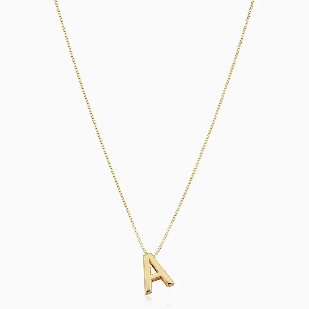 Love Letter Initial Necklace | Weißgold