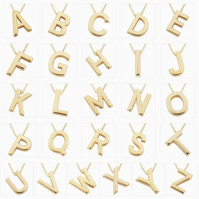 Love Letter Initial Necklace | Weißgold