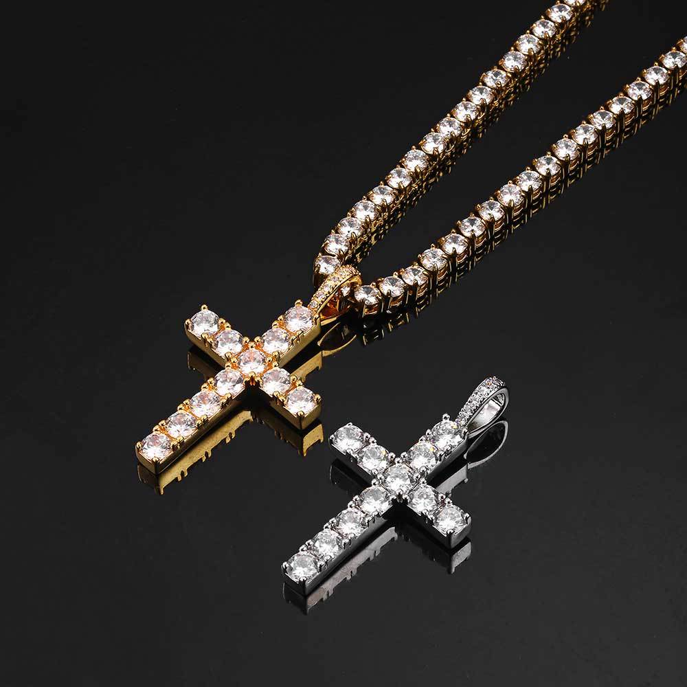 Cross Necklace | Weißgold