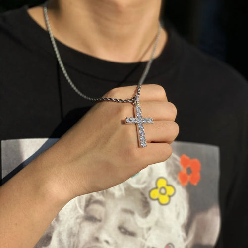 Cross Necklace | Weißgold