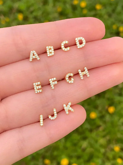 Initial Earring 1pc | Gold