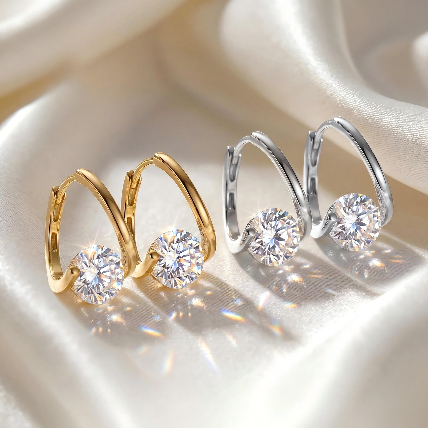 Ohrringe aus 18-karätigem Gold in Ringform