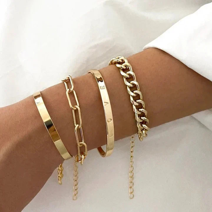 Elan Mercer Bracelet Set | Weißgold