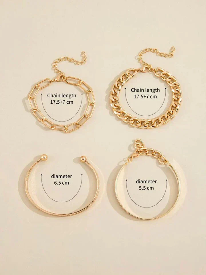 Elan Mercer Bracelet Set | Weißgold